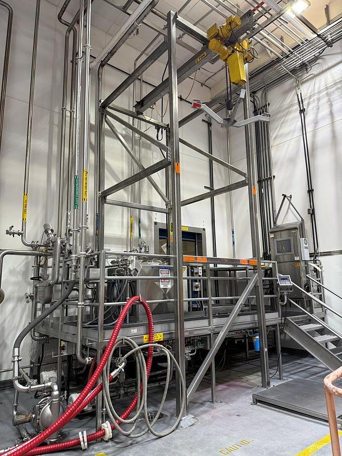 Used Sugar Receiving & Unloading System, Semi-Bulk / Rice Lake / Fristam, Stainless Steel, #5991615