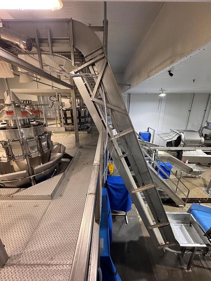 Used Filling Line, Bag, Ishida Combination Scale, Bosch SV 3800 Bagger, Elevator, Produce, #5991861