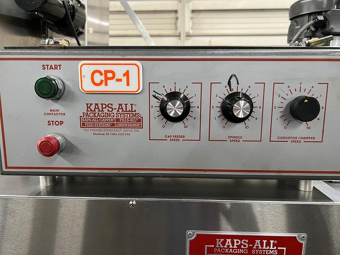Used Capper, Inline, 6-Spindle, Kaps-All Model A-2, Cap Sorter #S745194