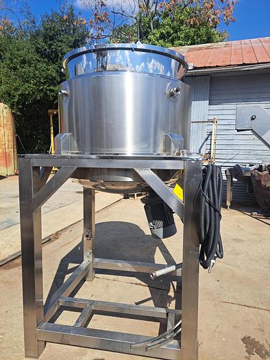 Used Tank, 160 Gallon, Mixing, 316 Stainless Steel, Jacketed #5991162