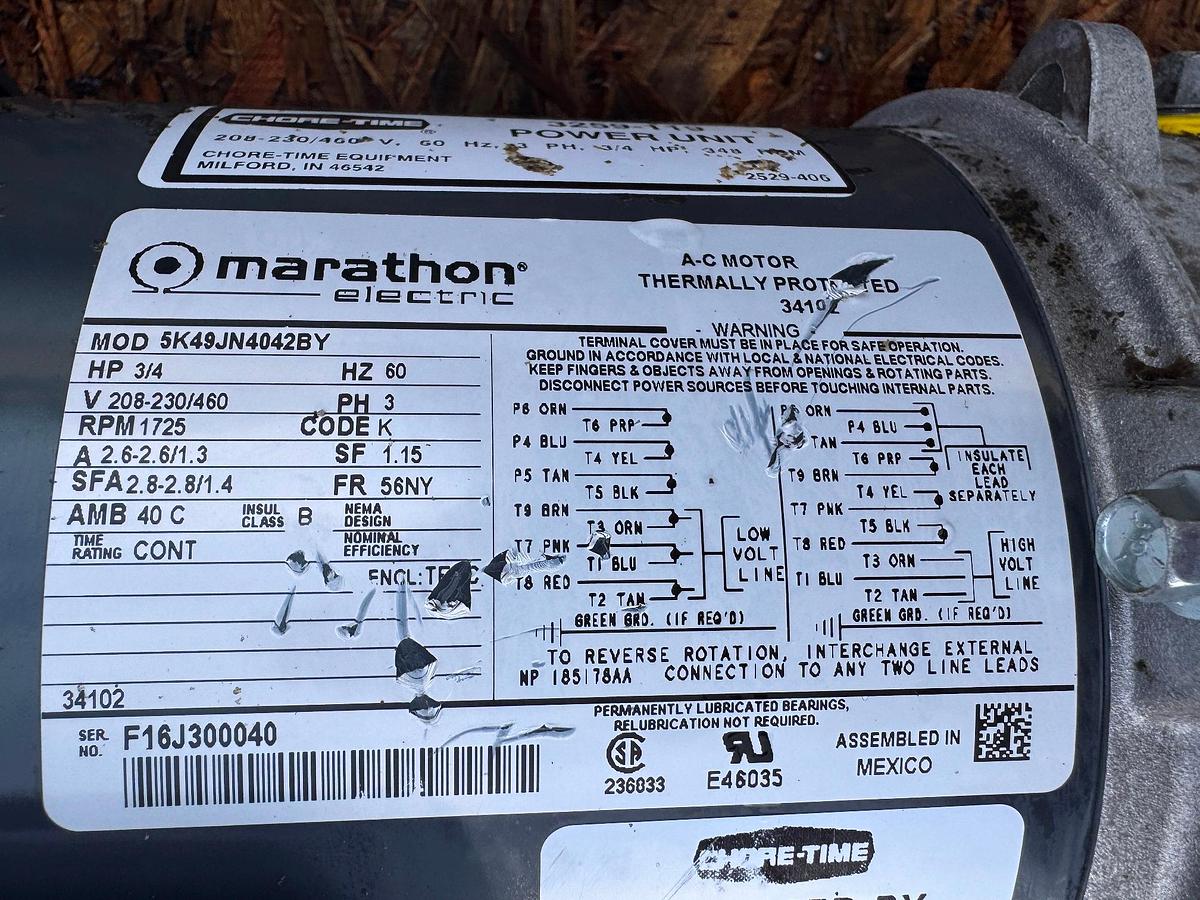 Used Feeder, Screw, 3.5" Diameter, PVC, Mild Steel, Direct Drive, 0.5 HP #5991397