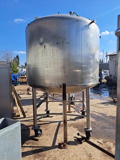 Used Tank, 1,000-Gallon, Stainless Steel, Jacketed, Walker #5991293