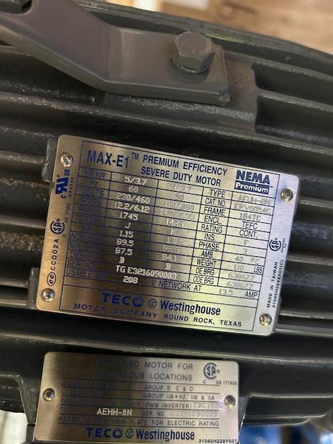 Used Tank, 2,775 Gallon, 304 Stainless Steel, Vertical, Equipromex, Waste Water Reactor, Agitated, 145 PSI, 2022, Unused, #5991579