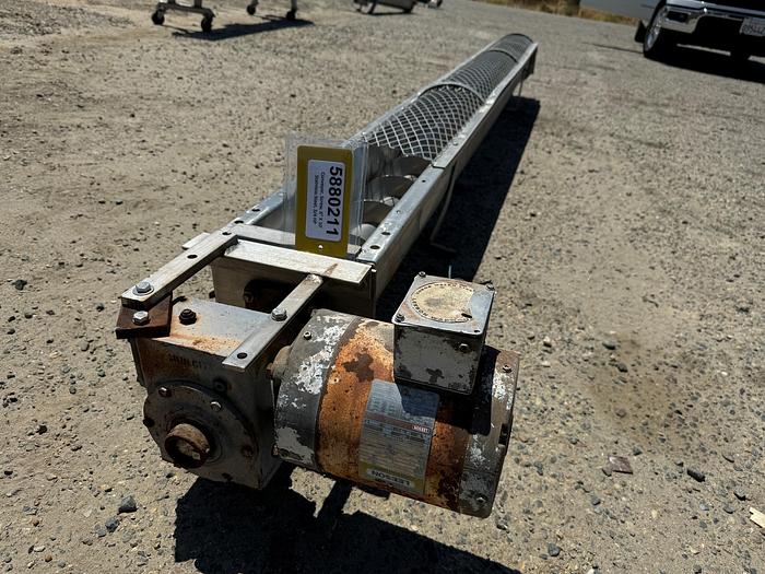 Used Conveyor, Screw, 6" X 10', Stainless Steel, 3/4 HP, #5880211
