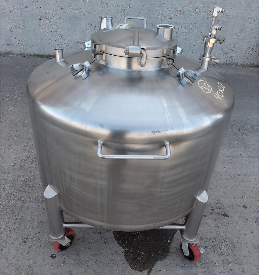 Used Tank, 198 Gallon (750-Liter), 316 Stainless Steel, 30 PSI, Internal Coil, Lee Industries, #5991485