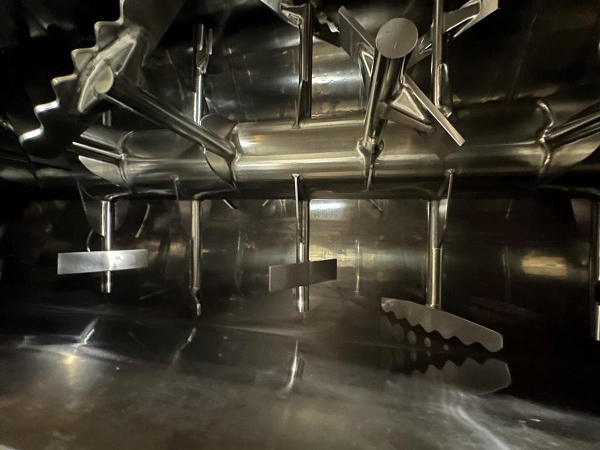 Used Mixer, Paddle, 519 CF, 304 Stainless Steel, Jacketed, 100 HP, Barely Used, #5991662