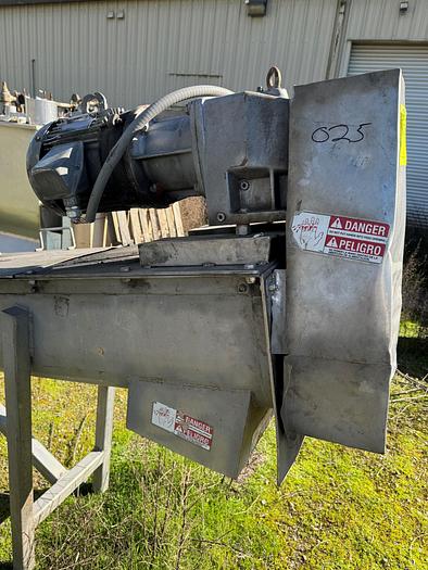 Used Conveyor, Screw, 12" Diameter X 12' Long, Stainless Steel, Inclined #S745475