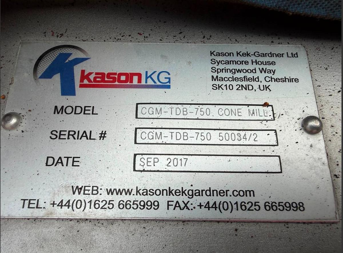 Used Mill, Cone, Kason, CGM-TDB-750, Stainless Steel, #5991951