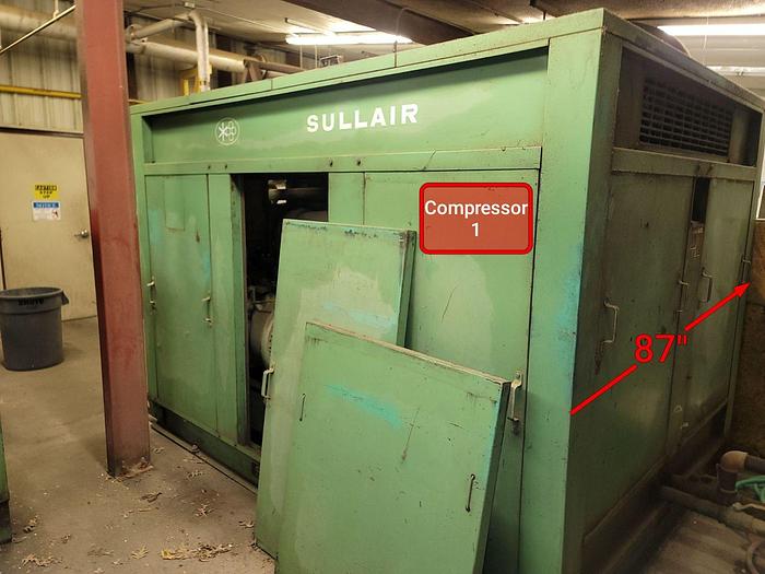 Used Compressor, 200 HP, Sullair, Model 25S-200L ACAC - #4874149