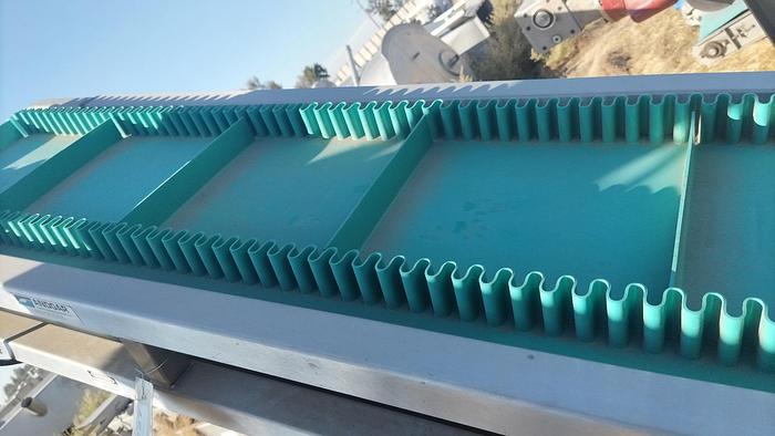 Used Conveyor, Belt, Incline, Cleated, Stainless Steel, 16"x78", Andgar, 1 HP #C745227