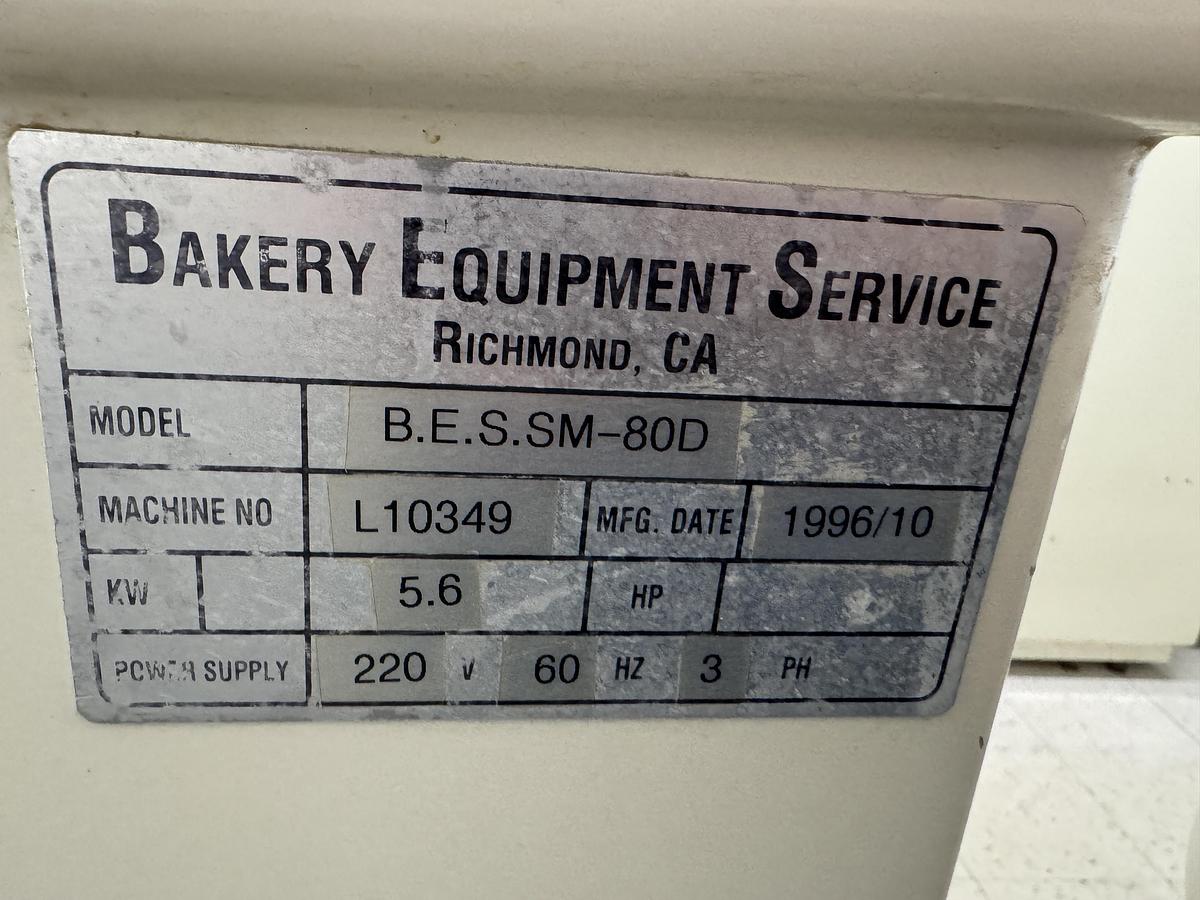 Used Mixer, Dough, Spiral, 120 Pound, B.E.S. SM-80D, 7.5 HP, #5991554