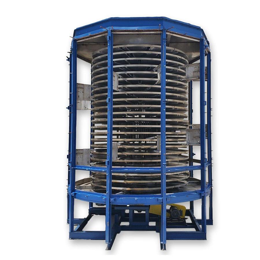 Used Dryer, Turbo, Wyssmont Turbo Tray Dryer Model N-22, 22 Trays, Stainless Steel Cladded, 9’-9” Base, 12’-0” Height, 1.5HP Turbo Drive, #5991640