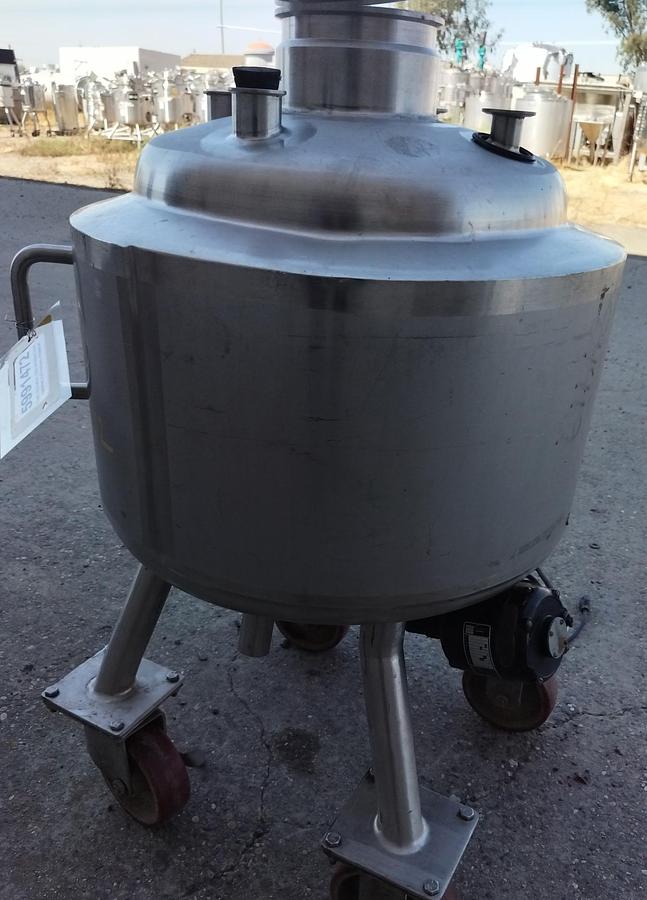 Used Tank, 13 Gallon, 316L Stainless Steel, Agitated, Full Vacuum, Insulated, #5991472