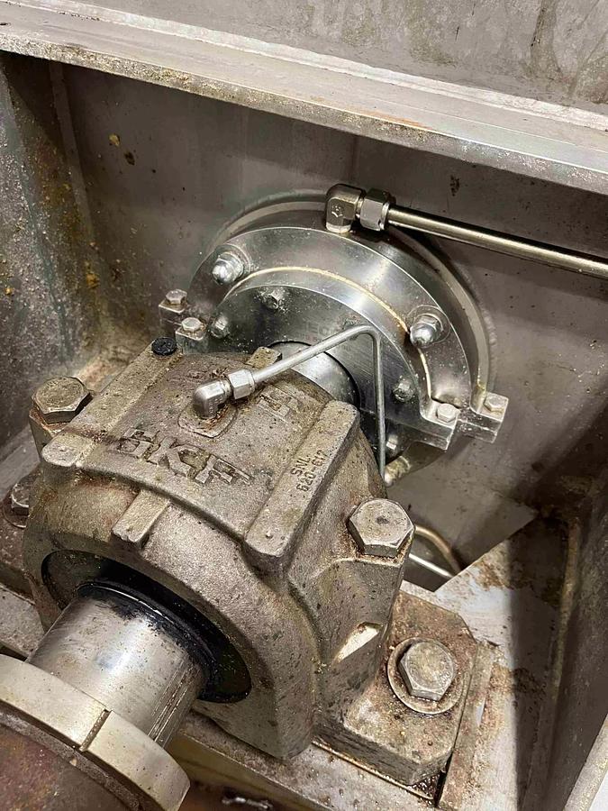 Used Mixer, Ribbon, 1100 Gallon, Dual Shaft, Stainless Steel, Jacketed, Food Mixer, 15 HP, 7500 lb, K6378, #5991750