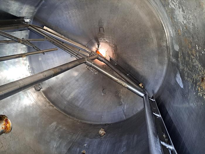 Used Tank, 2,000 Gallon, Jacketed, Scraper Agitation, Cone Bottom, APV #S745304