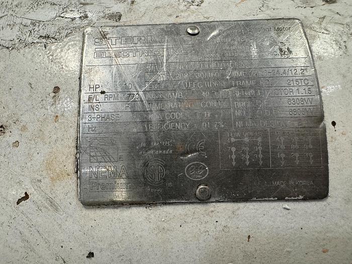 Used Pump, Positive, Waukesha, 60, 10 HP, 2.5" In/Out, #5991043