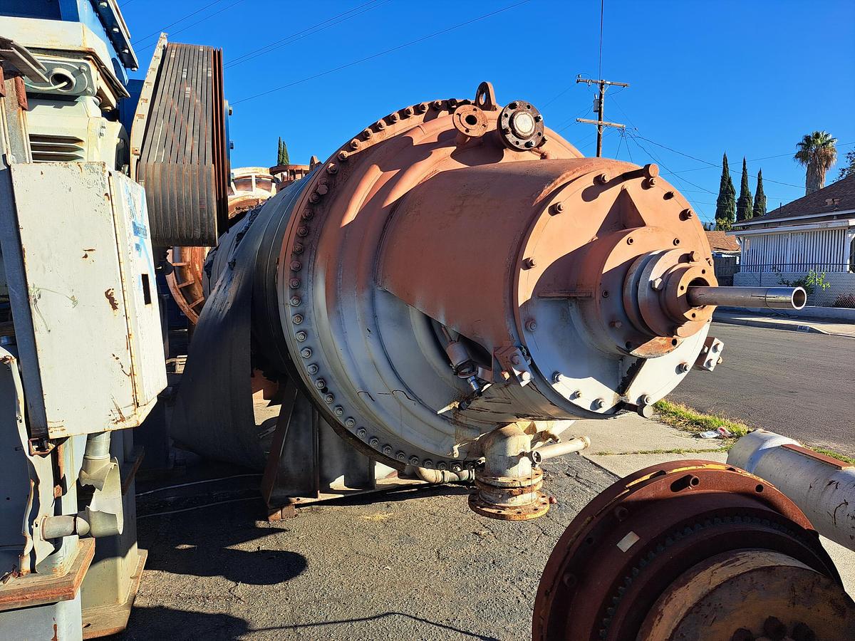 Used Dryer, Paddle, 60" Dia. x 19' Long, 304L Stainless Steel, Jacketed, SMS, #5991646