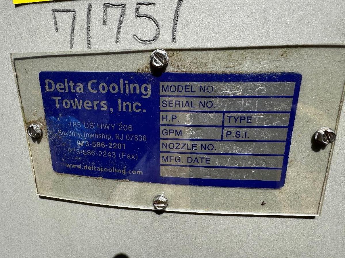 Used Cooling Tower, 50-Ton, Model 4-50, Delta, 90 GPM, Unused, #5991498