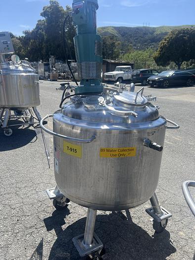 Used Reactor, 50 Gallon (200 Liters), 316L Stainless Steel, Jacketed, 45 PSI Internal, Agitated #S745437