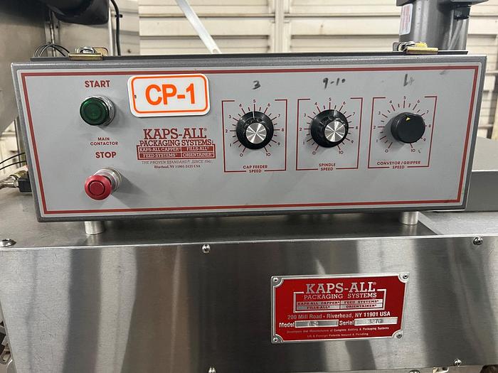 Used Capper, Inline, 6-Spindle, Kaps-All Model A-2, Cap Sorter #S745234