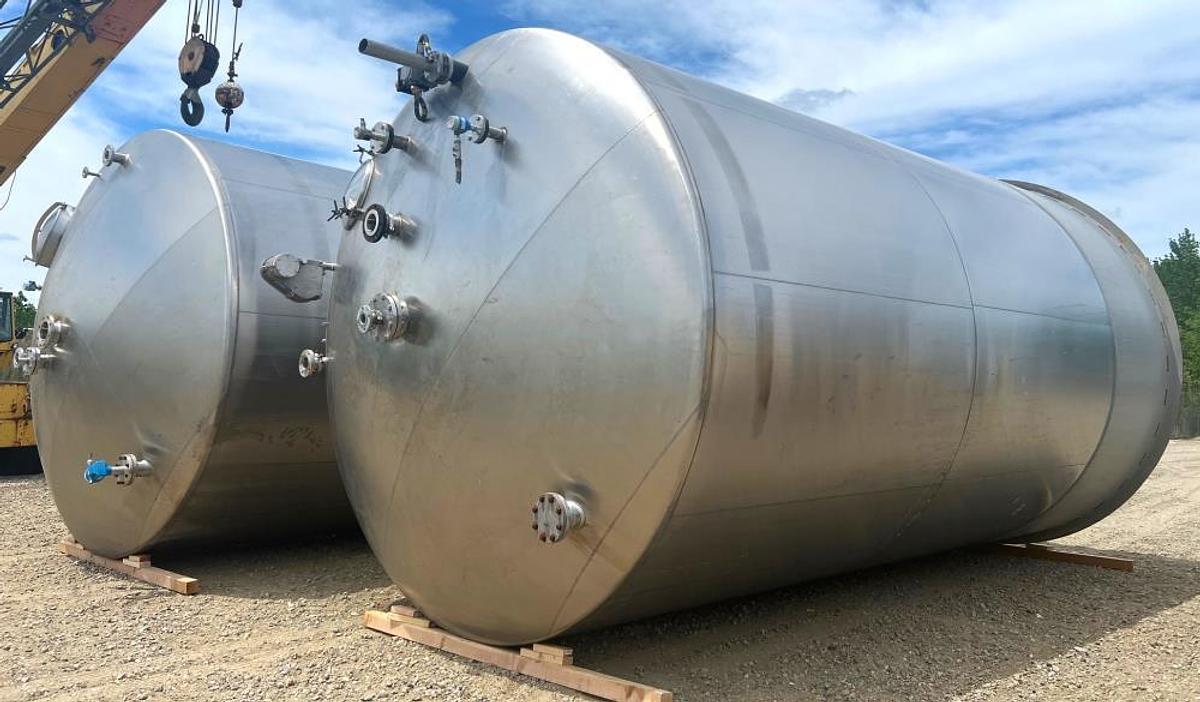Used Tank, 15,000 Gallon, Vertical, 304L Stainless Steel, ASME, Unused, #5991729
