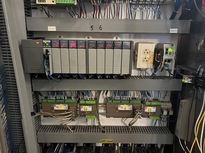 Used Filamatic 2-Head Cubitainer Filler and Capper with Conveyor