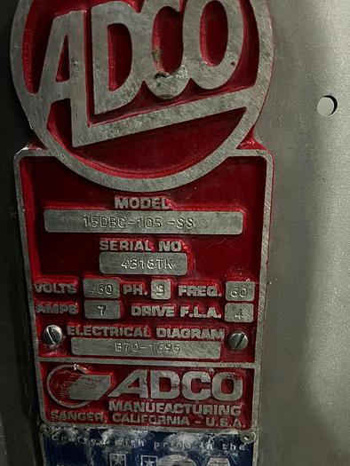 Used Cartoner, Adco, Model 15DBC-105-SS, Horizontal Load - #4585478