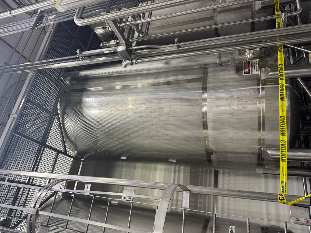 Used Tank, 9,000 Gallon, Feldmeier, Agitated, Stainless Steel, Cone Bottom, Qty 3, #5991617