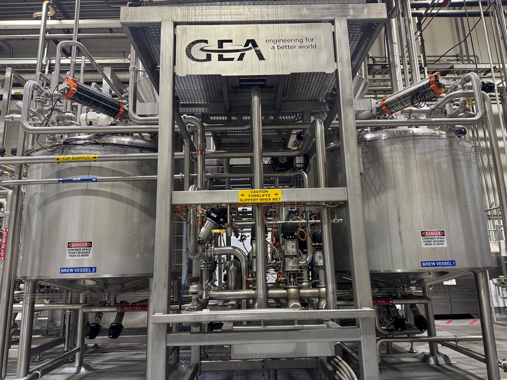 Used Tea Blending & Brewing, GEA, Brew Vessels, Blend Tanks, Valve Matrix, (3) Tank CIP System, #5991625