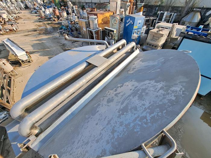 Used Tank, 1,300 Gallon, 316 Stainless Steel, Dish Bottom, JV Northwest, #5991309