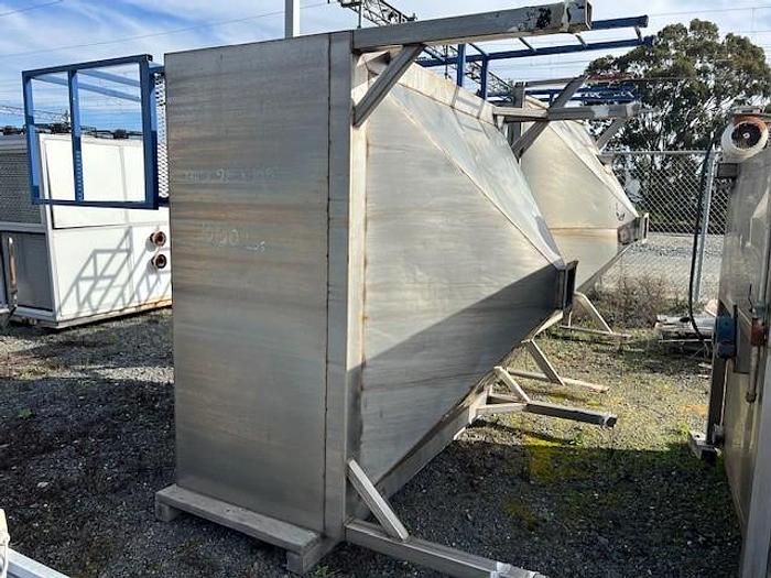 Used Bin, 400 CF, S/st, 7' X 7' x 9', S/st, Surge Bin (2) #S741113