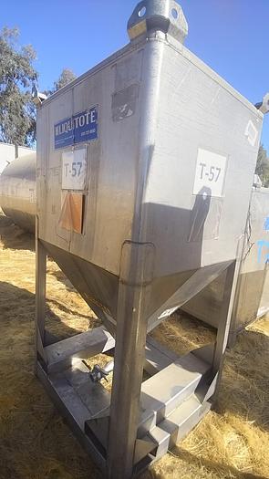 Used Tank, 425 Gallon, 316 Stainless Steel, LiquiTote, #5991122