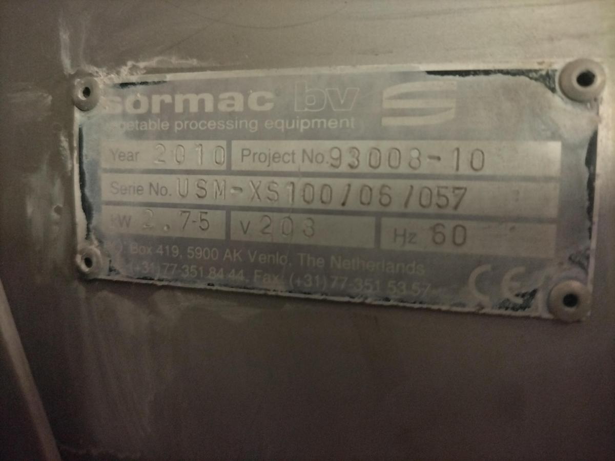 Used Peeler, Sormac, USM-S100, Onion Peeler, 6,000 Pounds per Hour #S745394