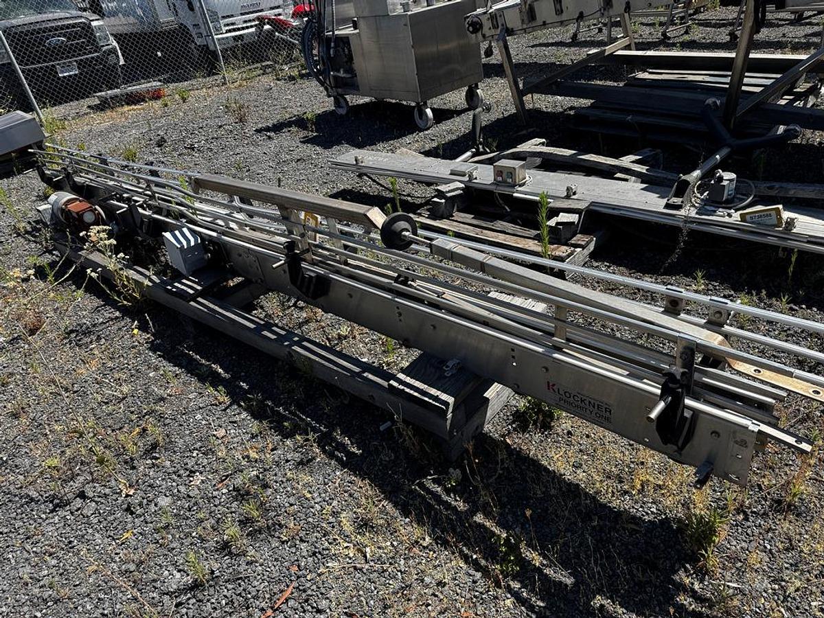 Used Conveyor, Belt, 6" X 25', S/st, Bottle Track, #S741839