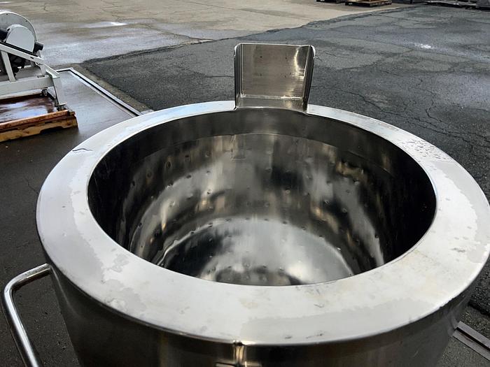 Used Tank, 33 Gallon (125-Liter), Precision Stainless, 316L Stainless Steel, Jacketed #S745107