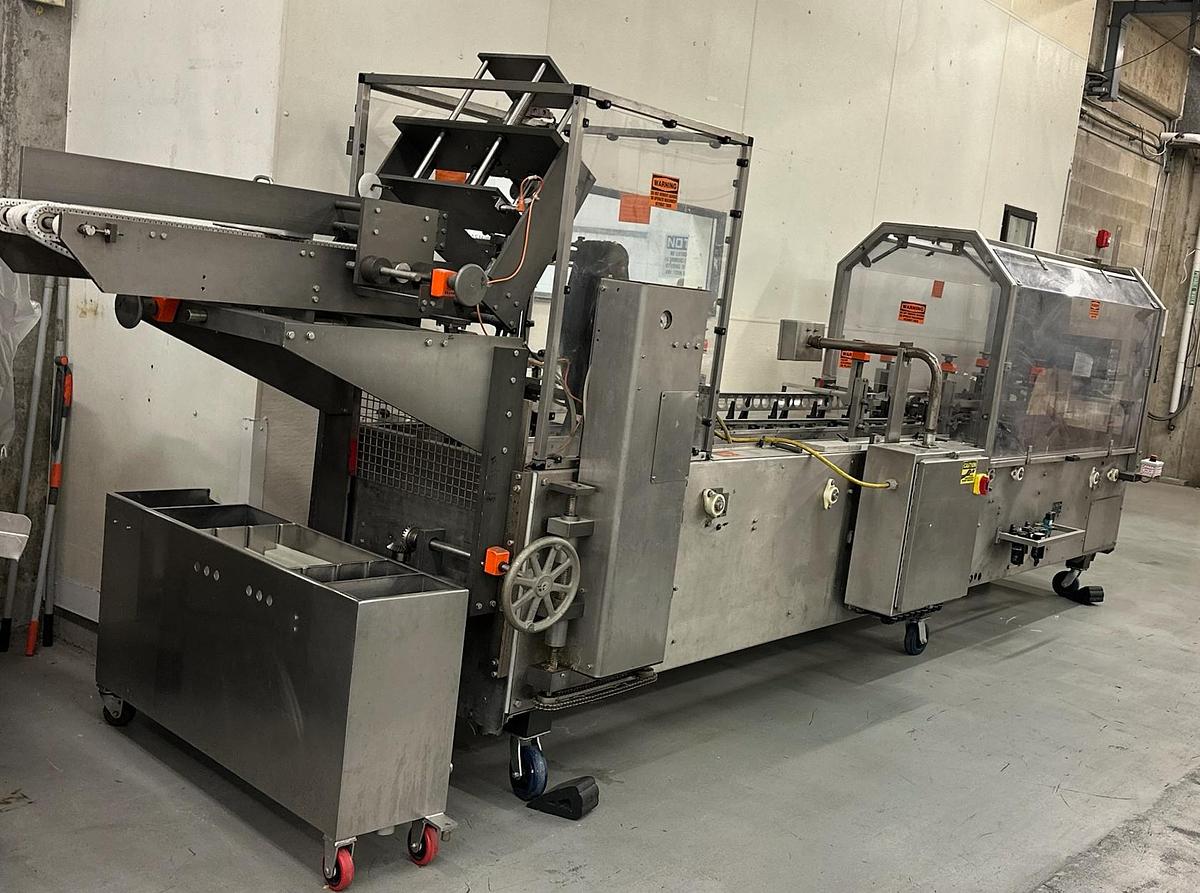 Used Cartoner, Adco, Model 15D105-SS, Nordson 3100V Glue System, 230V, #5991705