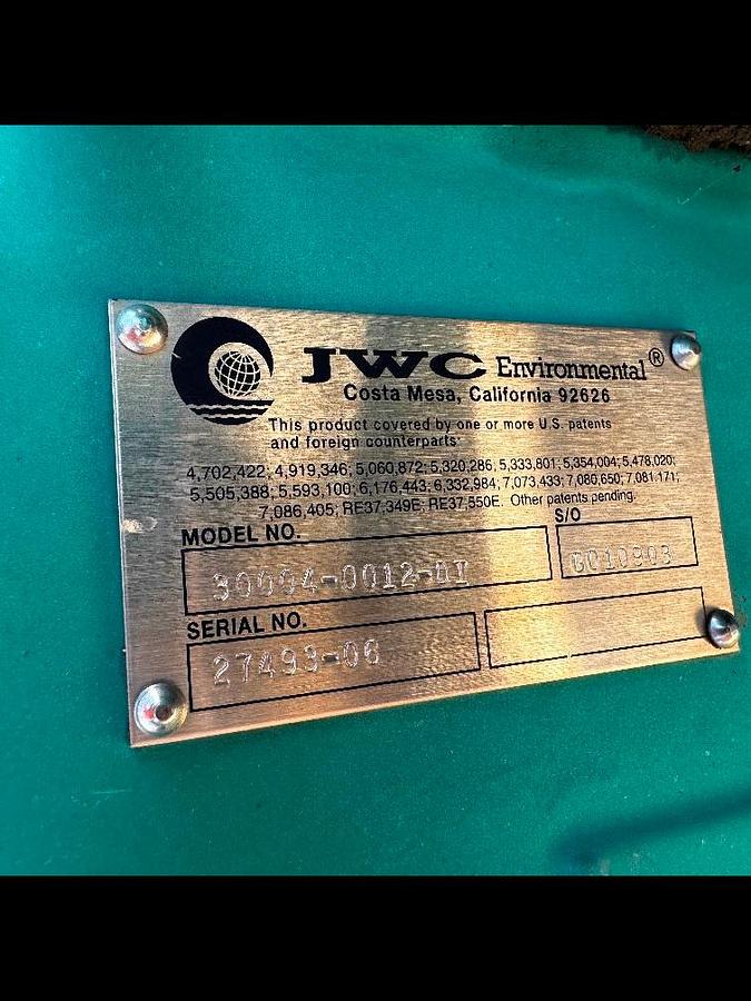 Used Grinder, 3 HP, JWC Muffin Monster, 4" Inlet/Outlet, #5991504