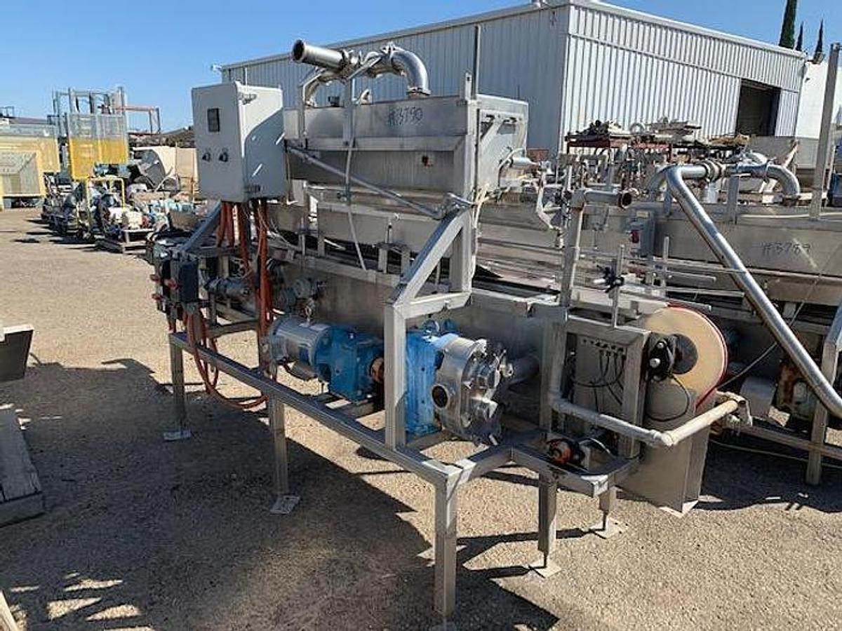 Used Briner, Overflow, Stainless Steel, 12 feet, Volta Belt Conveyor, Waukesha 130 U1 Pump, #5991929