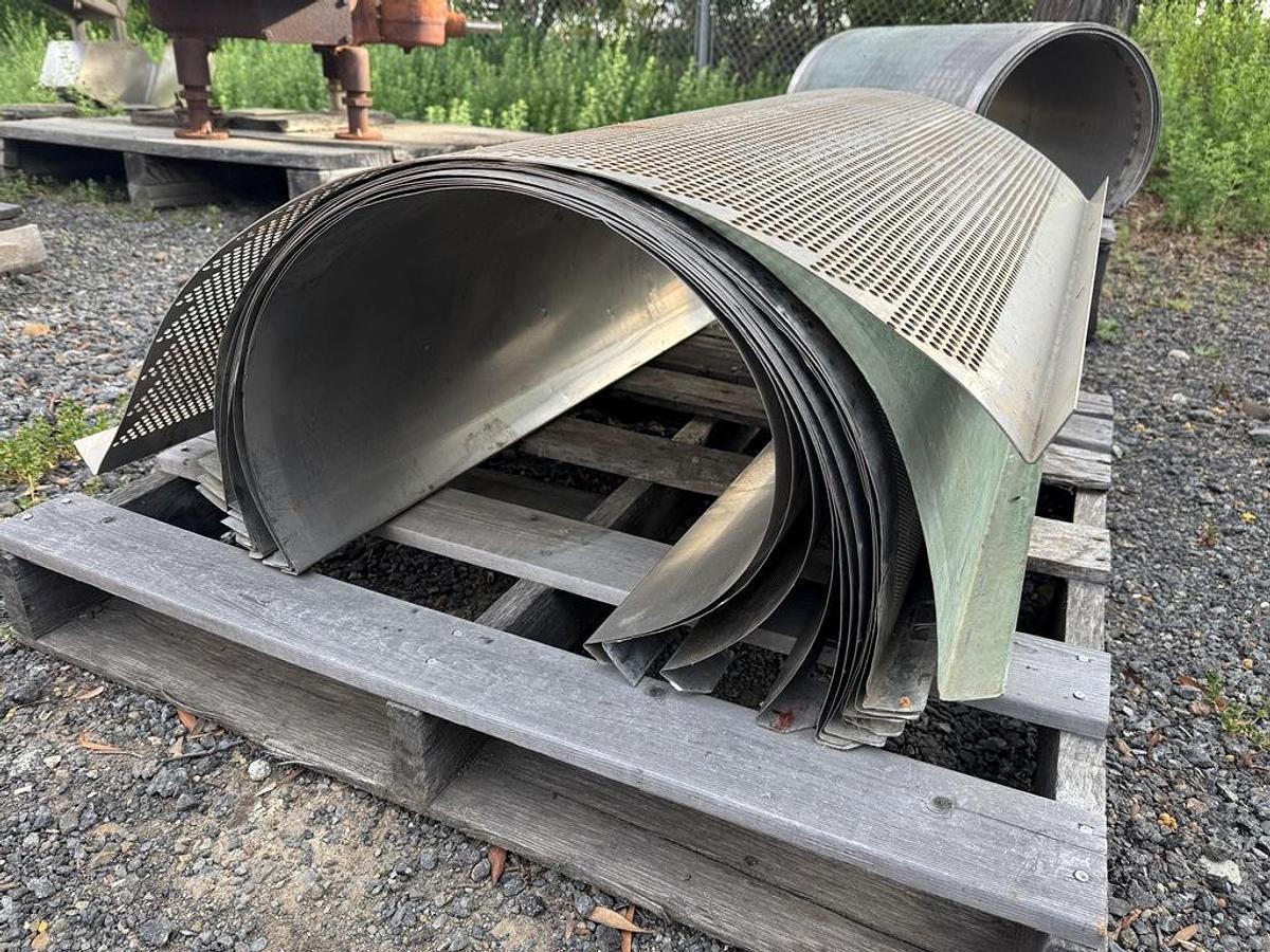 Used Pulper, FMC Model 100 Replacement Screens, Stainless Steel, (5) Pallets, #5991740