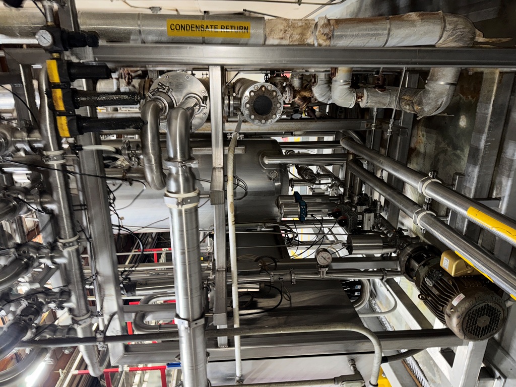 Used CIP, Quantum Solutions, (2) Feldmeier Tanks 450 & 300 Gallon, Heat Exchanger, 10 HP Pump, #5991627