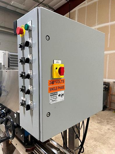 Used Filling Line, 12-Head, Overflow Filler, Inline Capper, Wrap Labeler #C745379