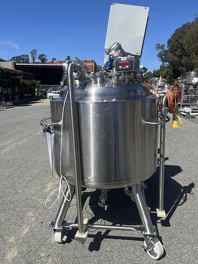 Used Reactor, 65 Gallon (250 Liters), 316L Stainless Steel, Jacketed, Agitated #S745444