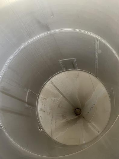 Used Tank, 2,500 Gallon, Stainless Steel, 6'x15', Cone #S745048