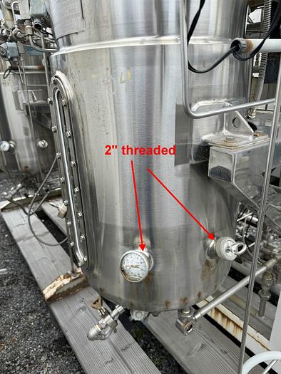 Used Fermenter, 45 Gallon, 316 S/st, Jkt, Agit, Mueller, System, #S695158