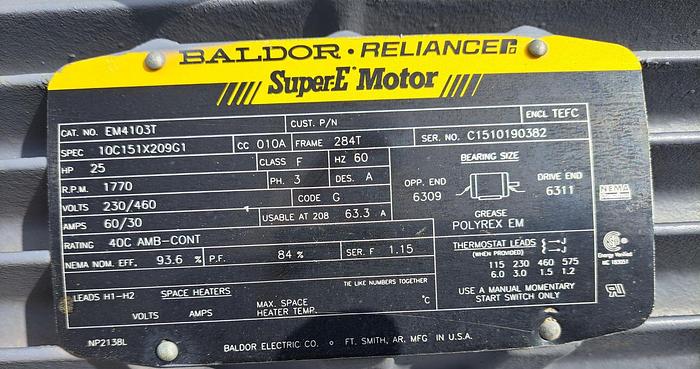 Used Pump, Centrifugal, 30 HP, Nikuni, Mdl KTM65S2, Bubble Generator