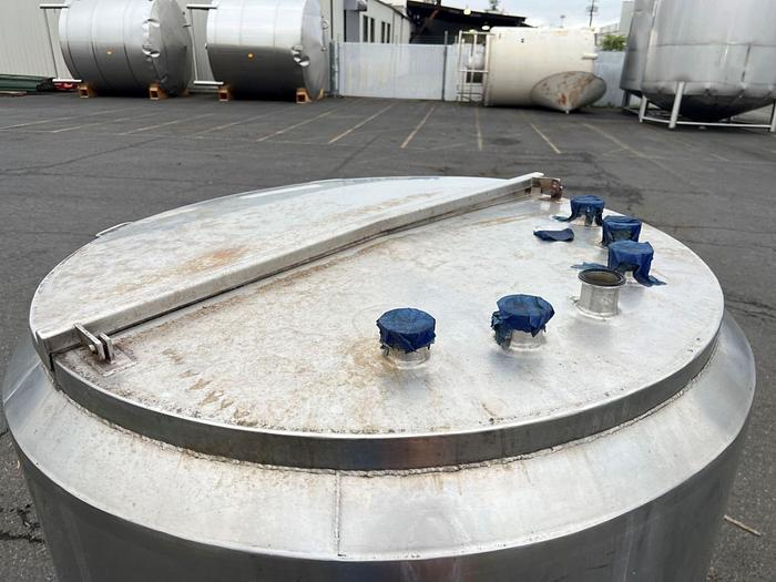 Used Tank, 375 Gallon, Stainless Steel, Jacketed, Hinged Top #S745407