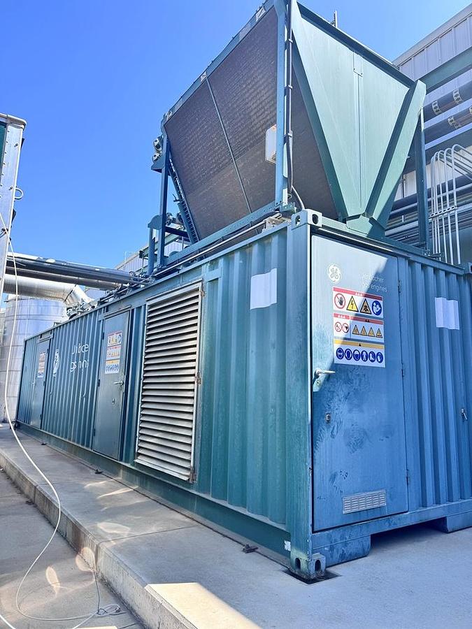 Used Cogeneration System, Natural Gas, 675 kW, GE Jenbacher JMC 312, Cooling & Heat Recovery System, Spare Engine, #