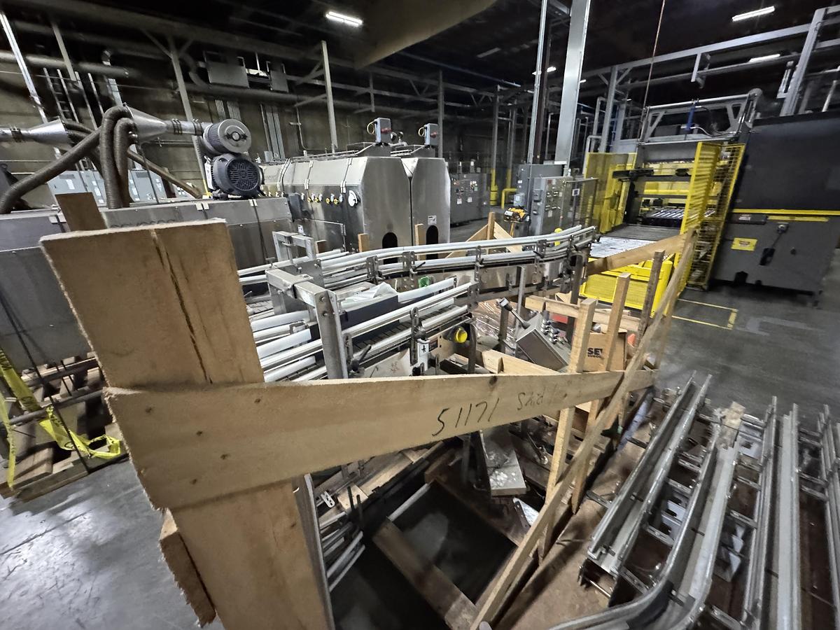 Unused Conveyor, Belt, Bottle Track, Stainless Steel, Alliance, 90’ Long, #5991711