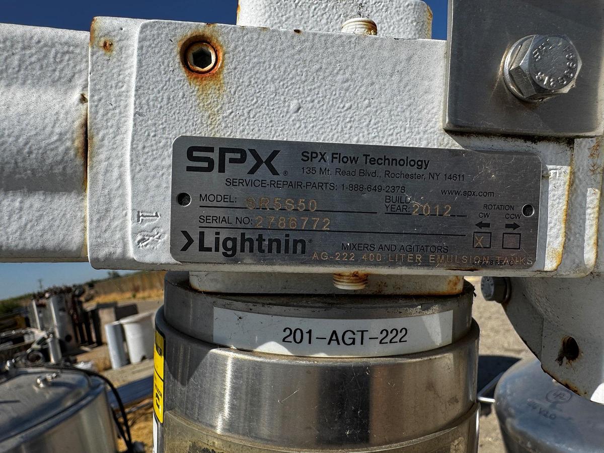 Used Tank, 181 Gallon, 316L Stainless Steel, Full Vacuum, Jacketed, Agitated, 32 PSI, #5991496