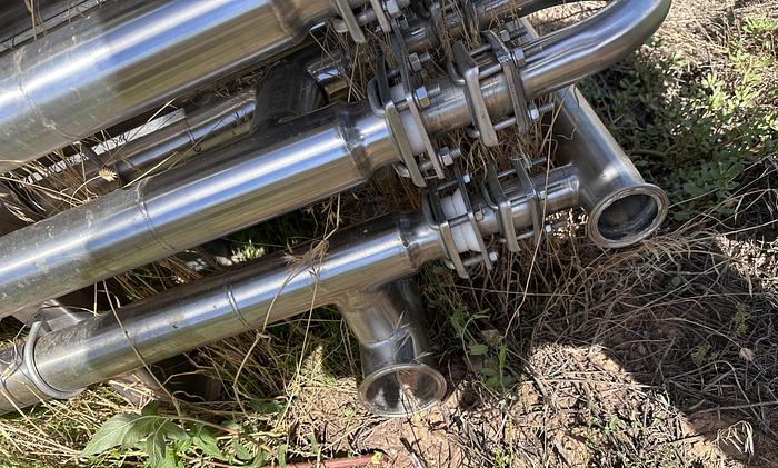 Unused Feldmeier Tube-in-Tube Pasteurizer, 1.5" x 2.5" x 24', 32-Pass, Stainless Steel #3653110